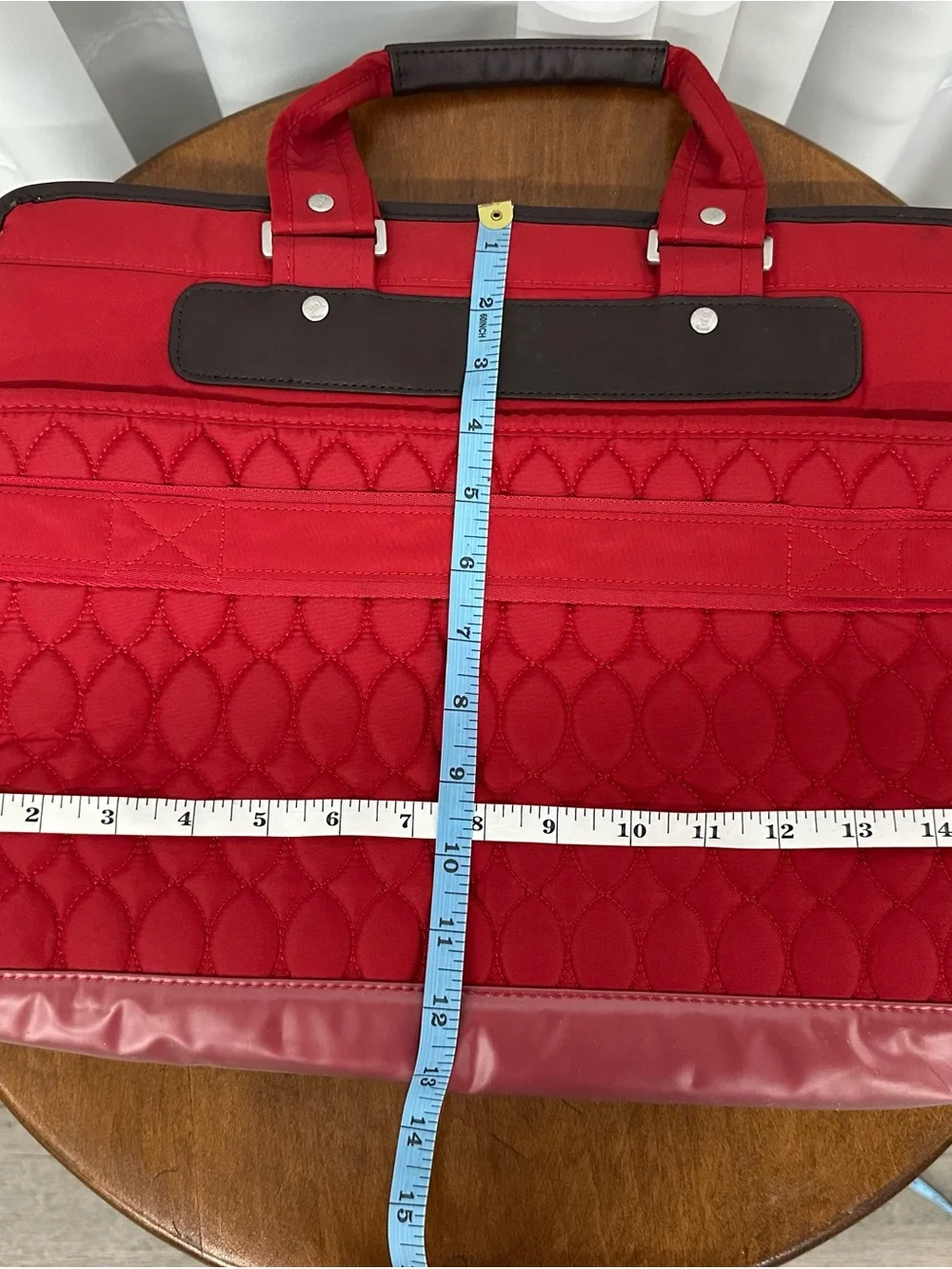 lug canter collection Red Quilted Laptop messenger Bag